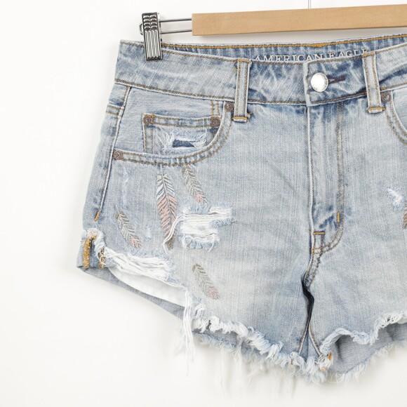 American Eagle Outfitters Hi Rise Festival Embroidered Shorts - Picture 3 of 8